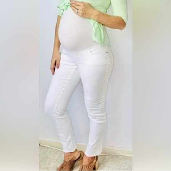 AG ADRIANO GOLDSCHMIED Maternity Pea in the Pod white soft stretchy size 28 - Picture 1 of 10